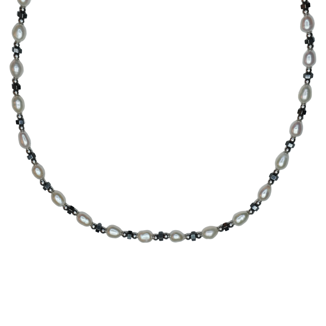 Perlenkette Silber